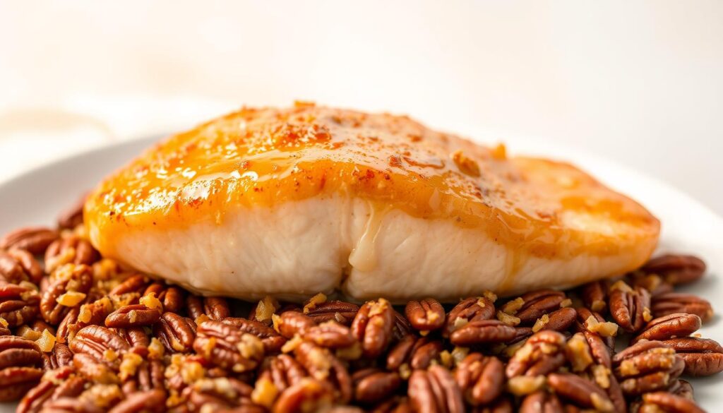 Honey-Mustard Glaze for Pecan Crusted Salmon Dinner Honey-Mustard Glaze for Pecan Crusted Salmon Dinner
