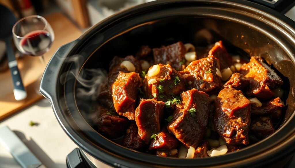 Slow Cooker Beef Ribs Preparation Slow Cooker Beef Ribs Preparation