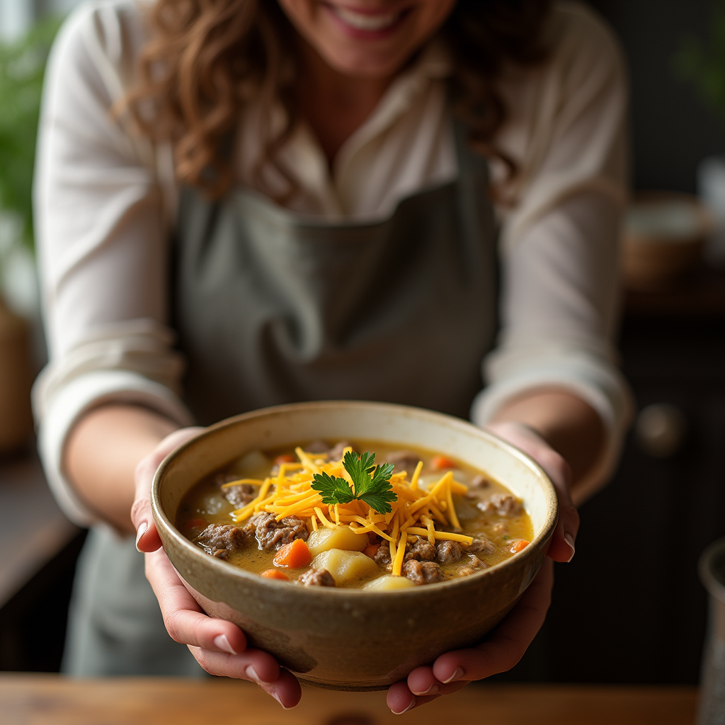 hamburger potato soup