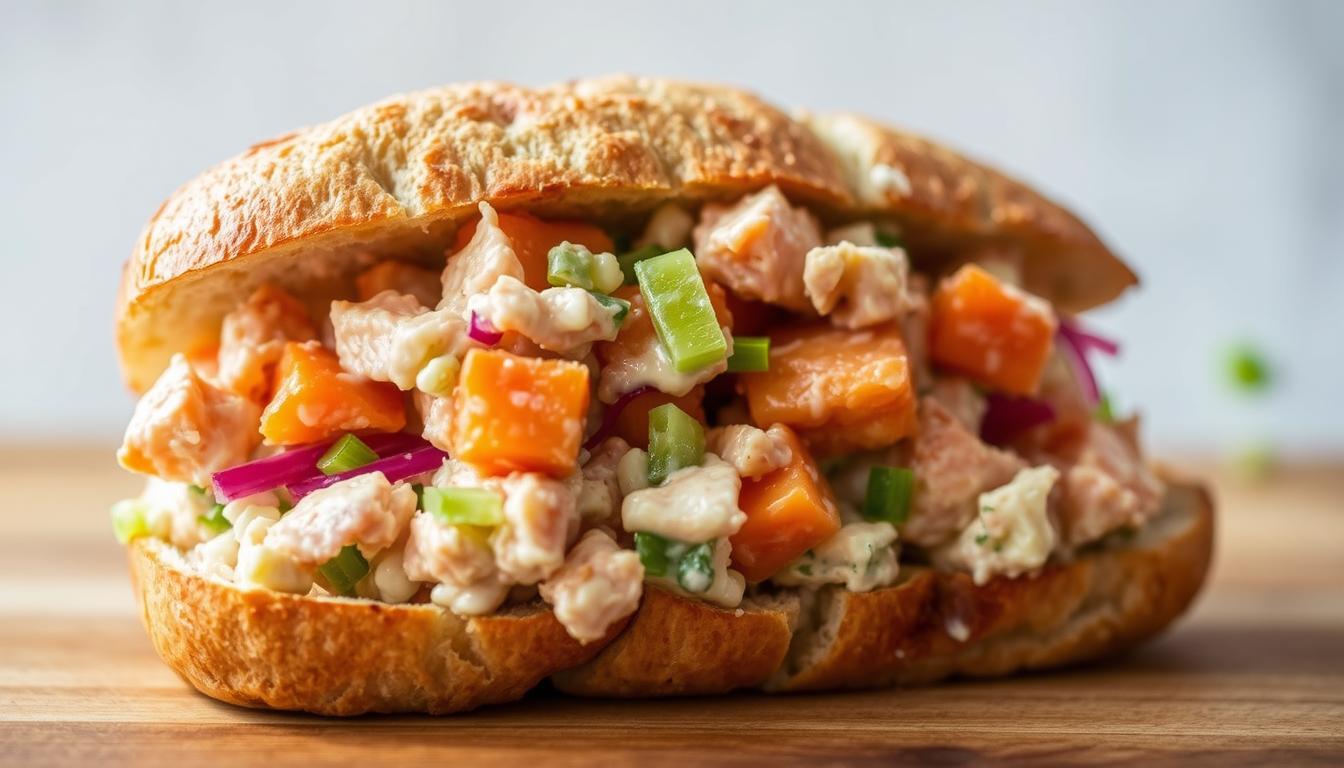 salmon salad sandwich