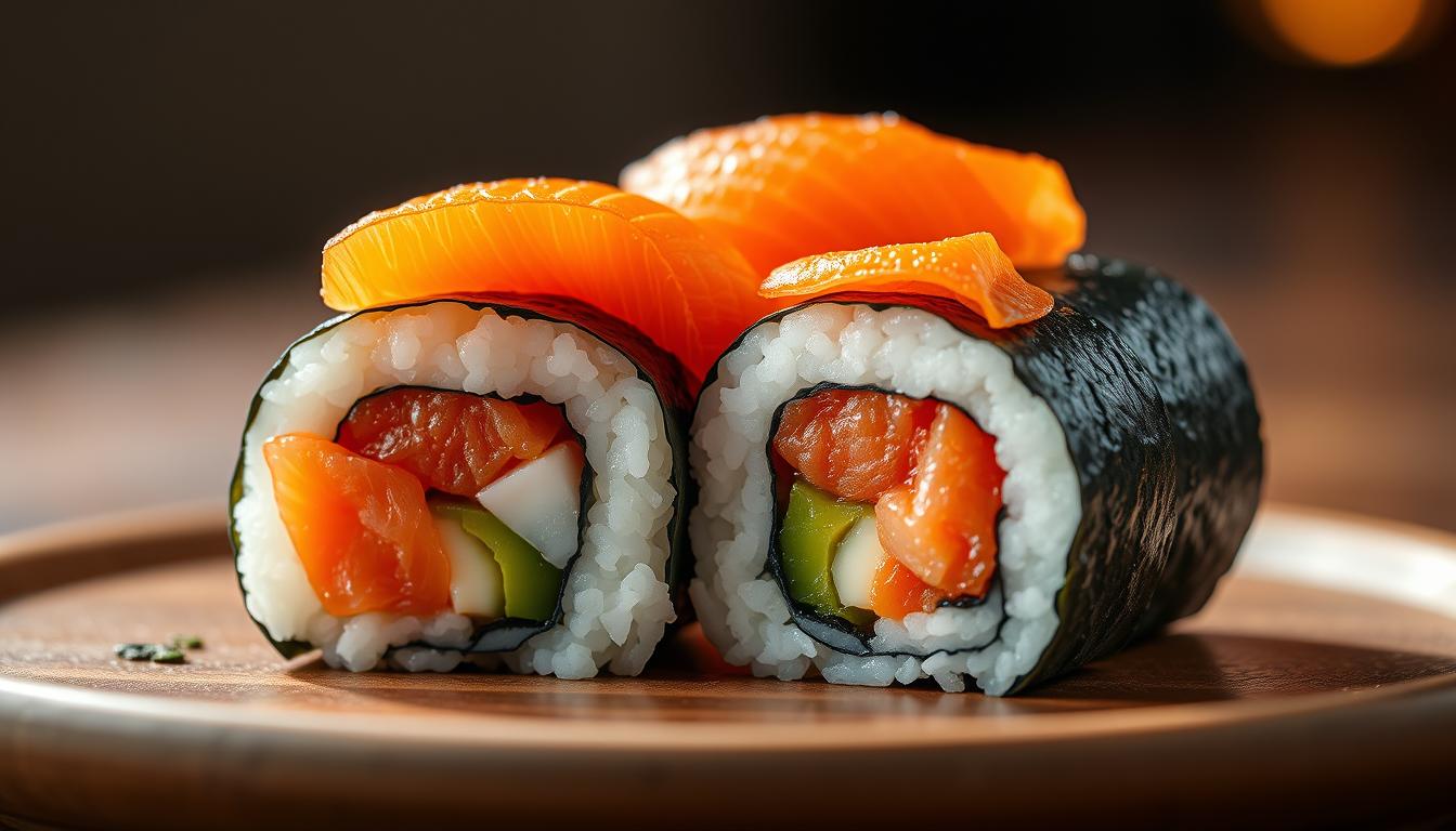 salmon sushi roll