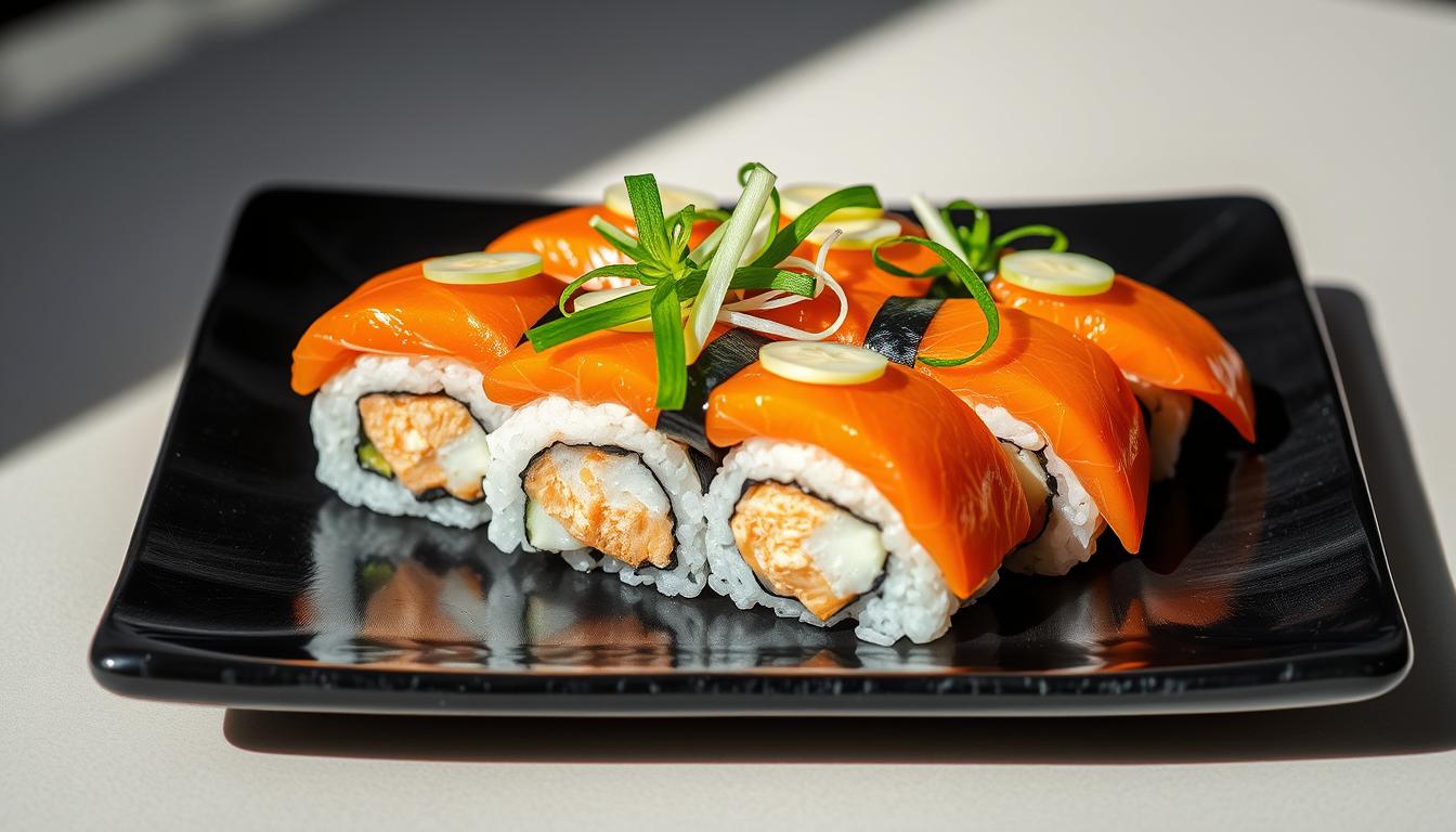 smoked salmon sushi