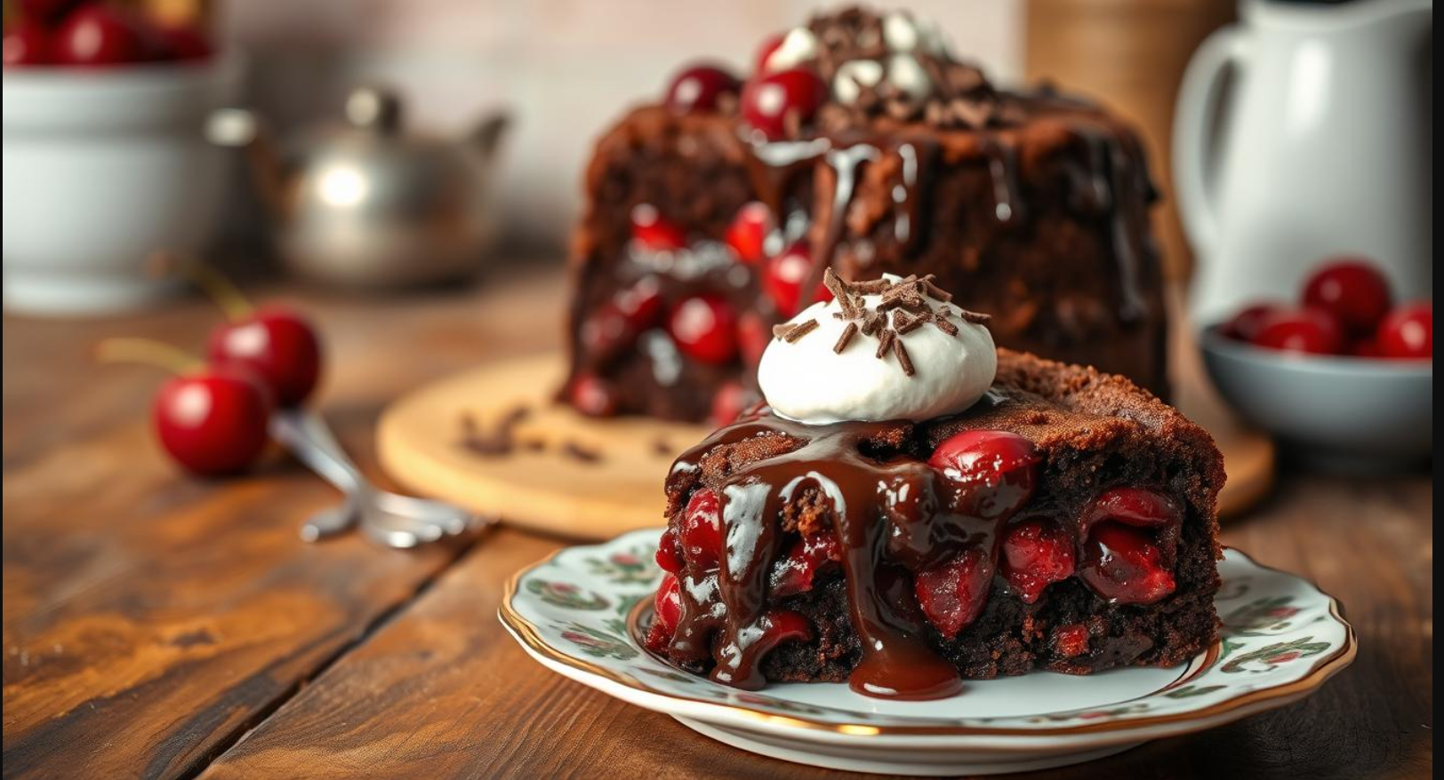 chocolate cherry dump cake